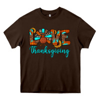 Chocolate Brown love thanksgiving Heavy Core Tee - JahusDesignShop