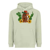 Matcha western horse cowboy hat cactus sunflowers Heavyweight Hoodie - Artiststas
