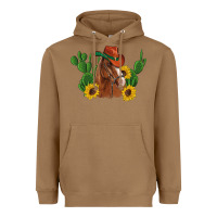 Toasted Coconut western horse cowboy hat cactus sunflowers Heavyweight Hoodie - Artiststas