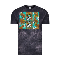 Cloud Black cowhide mama with rustic teal wood Vintage Tee - TumblerDesignByShophia