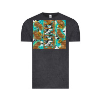 Vintage Black cowhide mama with rustic teal wood Vintage Tee - TumblerDesignByShophia