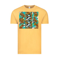 Vintage Mustard cowhide mama with rustic teal wood Vintage Tee - TumblerDesignByShophia