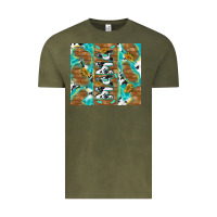 Vintage Olive cowhide mama with rustic teal wood Vintage Tee - TumblerDesignByShophia