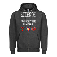 Charcoal Heather Science Ruining Everything Since 1543 Aliens Zipper Hoodie - minhPixels