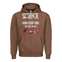 Chestnut Science Ruining Everything Since 1543 Aliens Zipper Hoodie - minhPixels