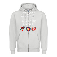 Dove Grey Science Ruining Everything Since 1543 Aliens Zipper Hoodie - minhPixels