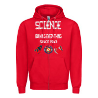 Red Science Ruining Everything Since 1543 Aliens Zipper Hoodie - minhPixels