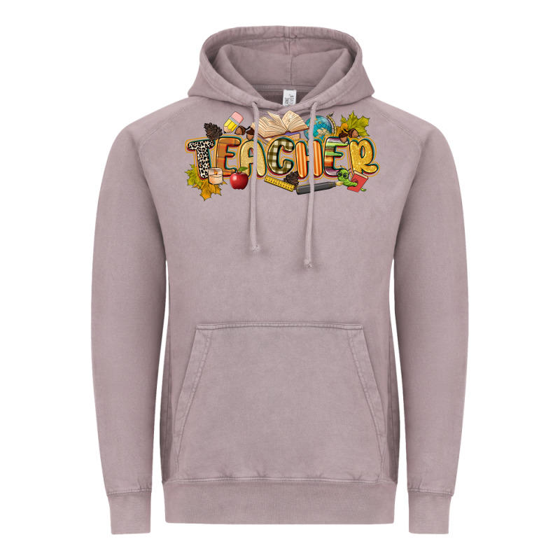 Fall Teacher Vintage Hoodie by CowGirlArtShop | Teevron