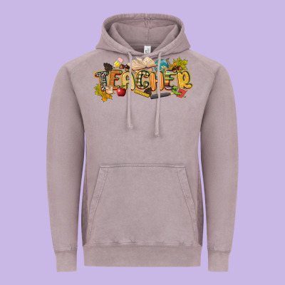 Fall Teacher Vintage Hoodie Designed By Cowgirlartshop