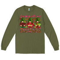 Army Green Hanging with my gnomigos Mexico Long Sleeve Tee - HowdyJamesFarm