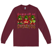 Burgundy Hanging with my gnomigos Mexico Long Sleeve Tee - HowdyJamesFarm