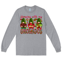 Heather Grey Hanging with my gnomigos Mexico Long Sleeve Tee - HowdyJamesFarm