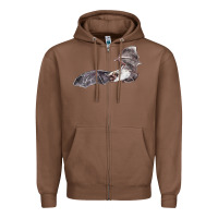 Chestnut mexican free tailed bat Zipper Hoodie - LillyAllenDesigns