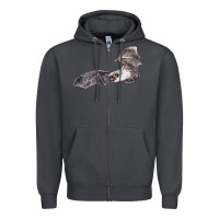 Smoke mexican free tailed bat Zipper Hoodie - LillyAllenDesigns