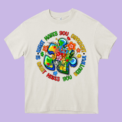 What Makes You Different Is What Makes You Beautif Heavy Core Tee Designed By Artiststas