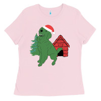 Bubblegum Pink Christmas Dog Ladies Tee - Bettercallsaul