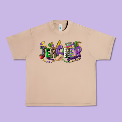 Teacher Mardi Gras Urban Heavy Tee Designed By Cowgirlartshop