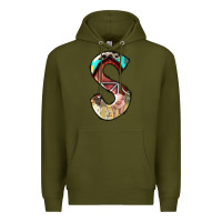 Army Green farm life alphabet lowercase letters s Premium Hoodie - BundleAndBundleShop