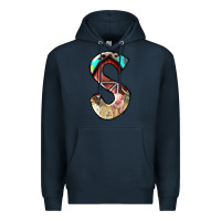 Navy farm life alphabet lowercase letters s Premium Hoodie - BundleAndBundleShop