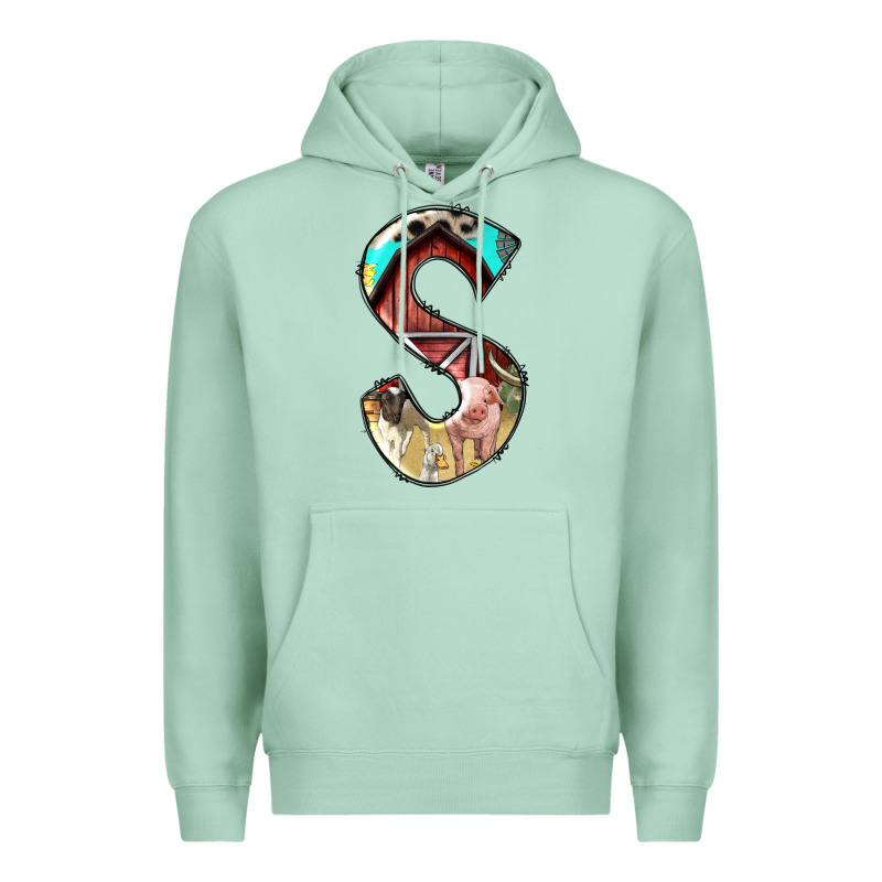 Farm Life Alphabet Lowercase Letters S Premium Hoodie by BundleAndBundleShop | Teevron