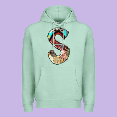Farm Life Alphabet Lowercase Letters S Premium Hoodie Designed By Bundleandbundleshop