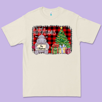 I Want Hippopotamus For Christmas Premium Tee Designed By Bettercallsaul