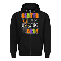 Black sister of brewing baby halloween theme baby shower spooky t shirt Zipper Hoodie - minhPixels