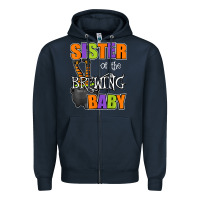 Navy sister of brewing baby halloween theme baby shower spooky t shirt Zipper Hoodie - minhPixels