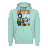 Seafoam sister of brewing baby halloween theme baby shower spooky t shirt Zipper Hoodie - minhPixels