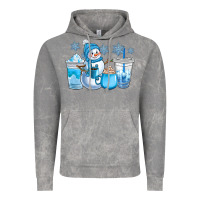 Cloud Rock winter snowman coffee cups Vintage Hoodie - CowGirlArtShop