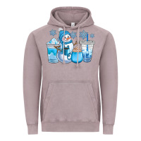 Vintage Zinc winter snowman coffee cups Vintage Hoodie - CowGirlArtShop