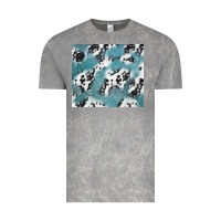 Cloud Rock teal glitter and cowhide Vintage Tee - TumblerDesignByShophia