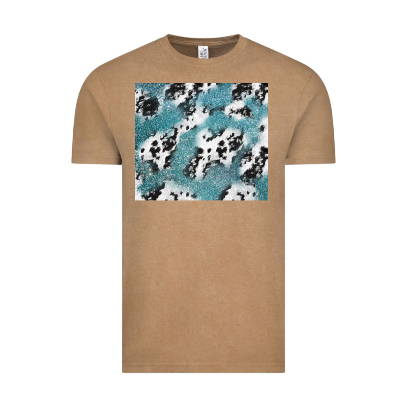 Teal Glitter And Cowhide Vintage Tee by TumblerDesignByShophia | Teevron