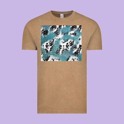 Teal Glitter And Cowhide Vintage Tee Designed By Tumblerdesignbyshophia