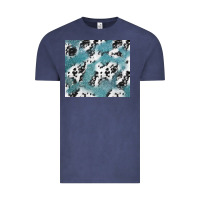 Vintage Denim teal glitter and cowhide Vintage Tee - TumblerDesignByShophia