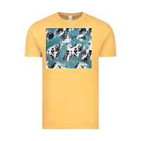 Vintage Mustard teal glitter and cowhide Vintage Tee - TumblerDesignByShophia