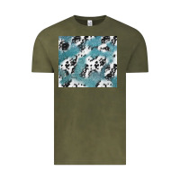 Vintage Olive teal glitter and cowhide Vintage Tee - TumblerDesignByShophia