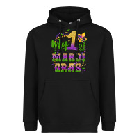 Black my first mardi gras glitter fleur de lis Heavyweight Hoodie - Artiststas