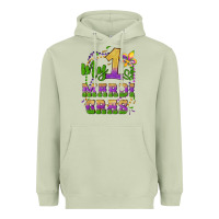 Matcha my first mardi gras glitter fleur de lis Heavyweight Hoodie - Artiststas