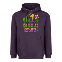 Plum my first mardi gras glitter fleur de lis Heavyweight Hoodie - Artiststas