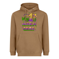 Toasted Coconut my first mardi gras glitter fleur de lis Heavyweight Hoodie - Artiststas