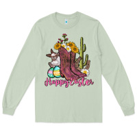 Matcha Happy Easter western Easter Day Long Sleeve Tee - CowGirlArtShop