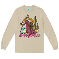 Mushroom Happy Easter western Easter Day Long Sleeve Tee - CowGirlArtShop