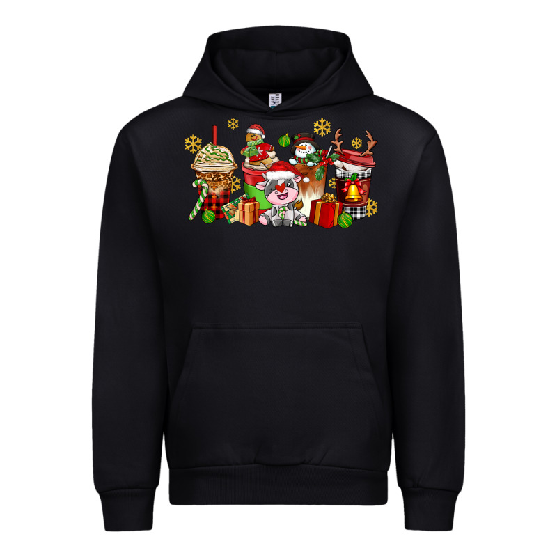Christmas Cow Coffee Cups Urban Hoodie by AdoDesignShop | Teevron