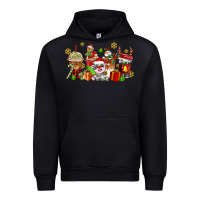 Black christmas cow coffee cups Urban Hoodie - AdoDesignShop