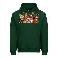 Forest Green christmas cow coffee cups Urban Hoodie - AdoDesignShop