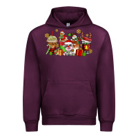 Mauve Wine christmas cow coffee cups Urban Hoodie - AdoDesignShop