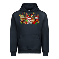 Navy christmas cow coffee cups Urban Hoodie - AdoDesignShop