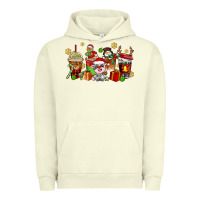 Pigment Pistachio christmas cow coffee cups Urban Hoodie - AdoDesignShop
