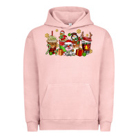 Pigment Salmon christmas cow coffee cups Urban Hoodie - AdoDesignShop